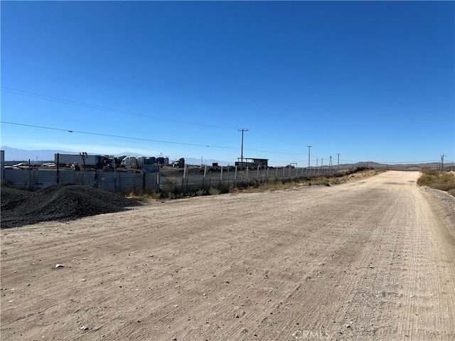 view of road with a rural view