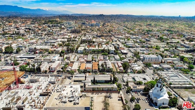 aerial view featuring a mountain view