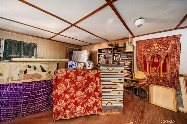 living area featuring wood-type flooring