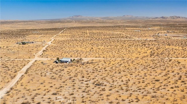 aerial view with a mountain view