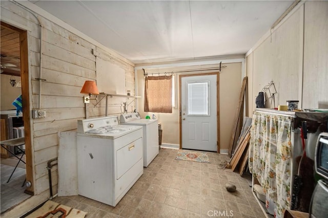 laundry area featuring separate washer and dryer