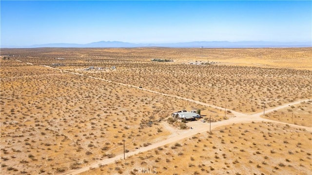 aerial view with a mountain view