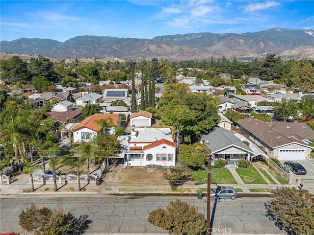 aerial view featuring a mountain view