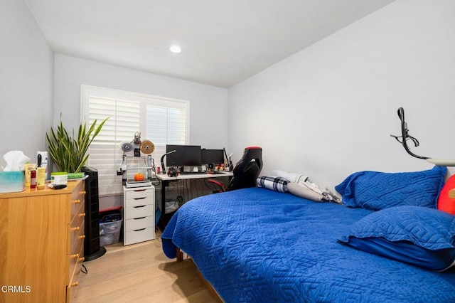 bedroom featuring light wood-type flooring