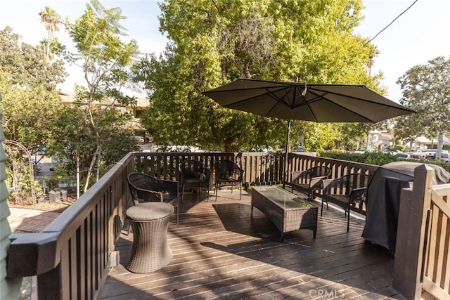 view of wooden terrace