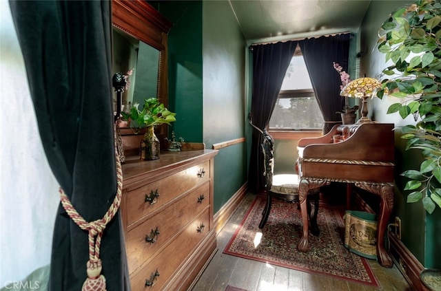 miscellaneous room featuring wood-type flooring