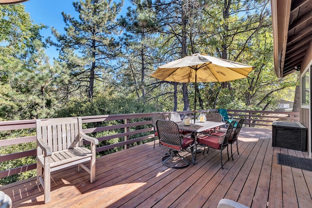 view of wooden deck