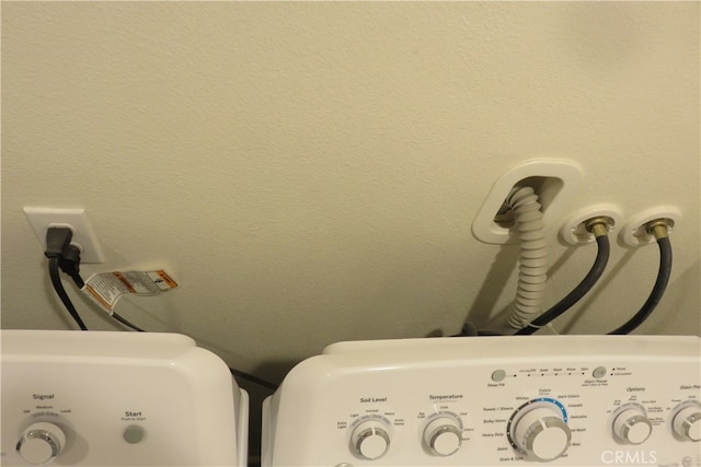 room details with washer and dryer