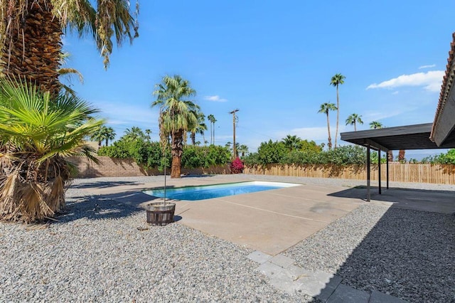 view of pool featuring a patio area