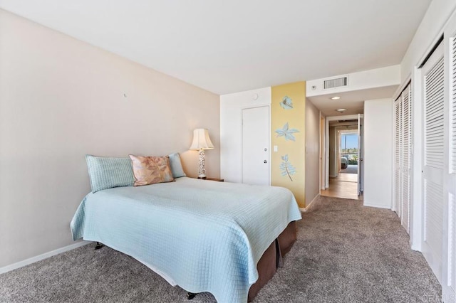 bedroom with carpet floors