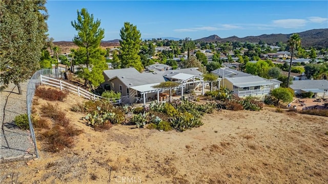 aerial view featuring a mountain view