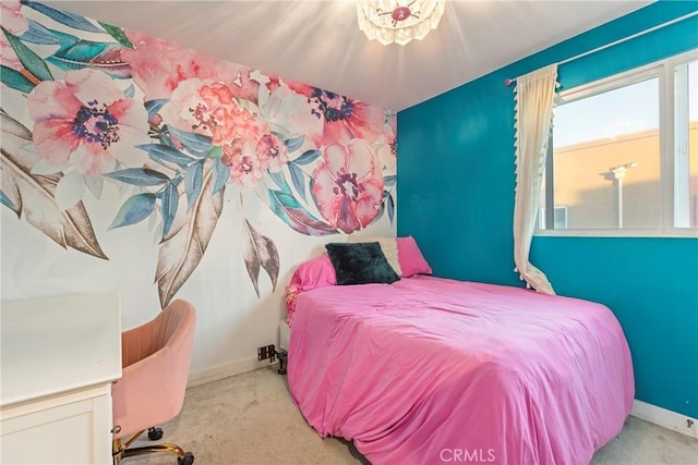 view of carpeted bedroom