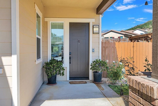 view of doorway to property