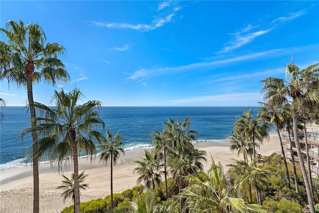 water view with a beach view