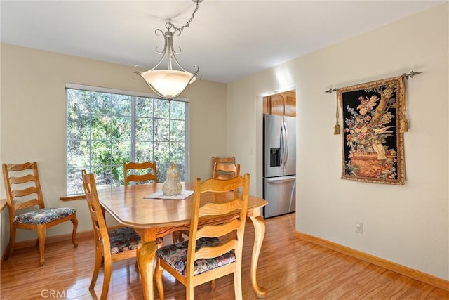 dining area featuring light hardwood / wood-style floors