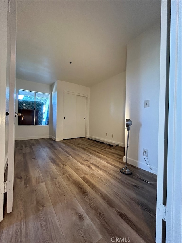 interior space featuring wood-type flooring