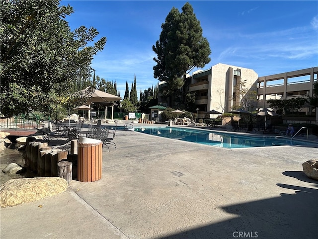 view of pool with a patio