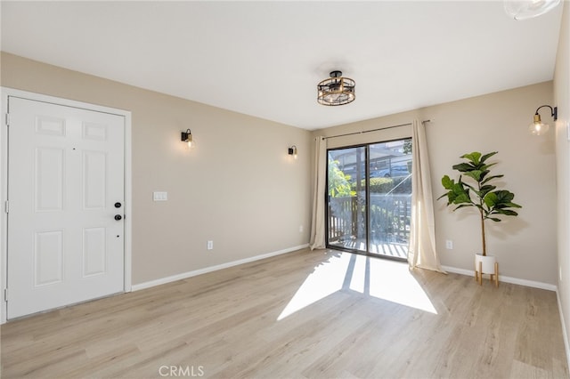 interior space featuring light wood-type flooring