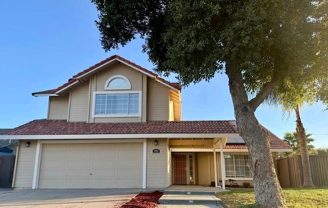 view of front of home featuring a garage