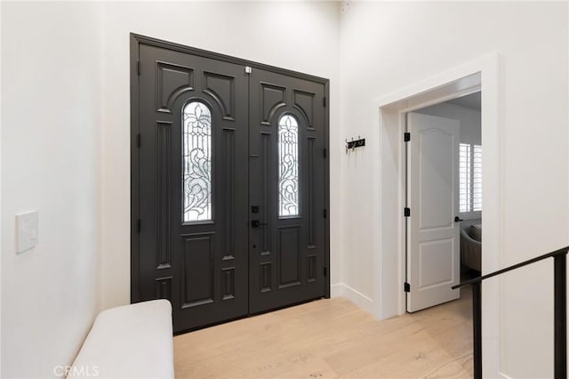 entrance foyer featuring light hardwood / wood-style flooring