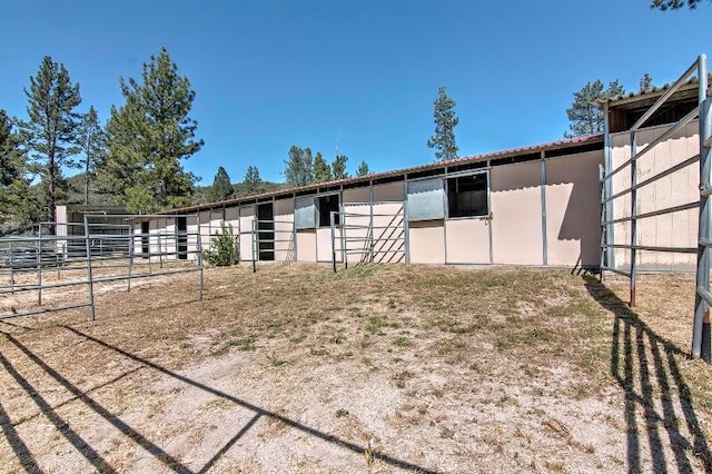 view of horse barn