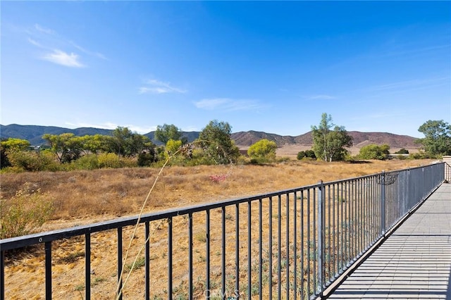 exterior space with a mountain view