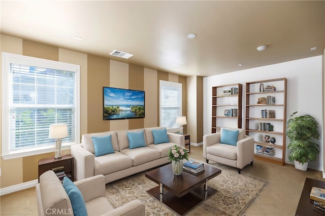 view of carpeted living room