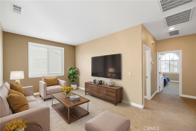 view of carpeted living room