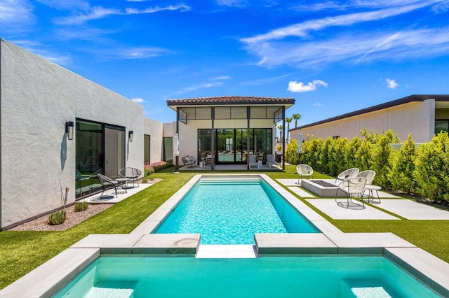 view of pool with a patio