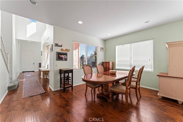 dining room featuring dark hardwood / wood-style floors