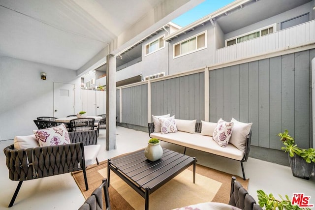 view of patio / terrace with an outdoor hangout area