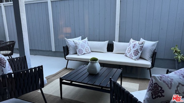 view of patio with an outdoor hangout area