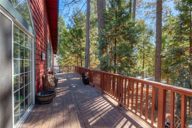 view of wooden terrace