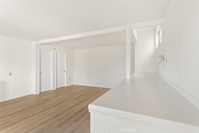 living room with light wood-type flooring