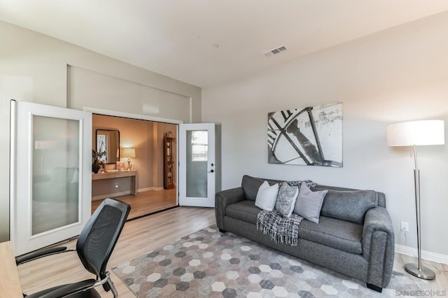 interior space featuring hardwood / wood-style floors