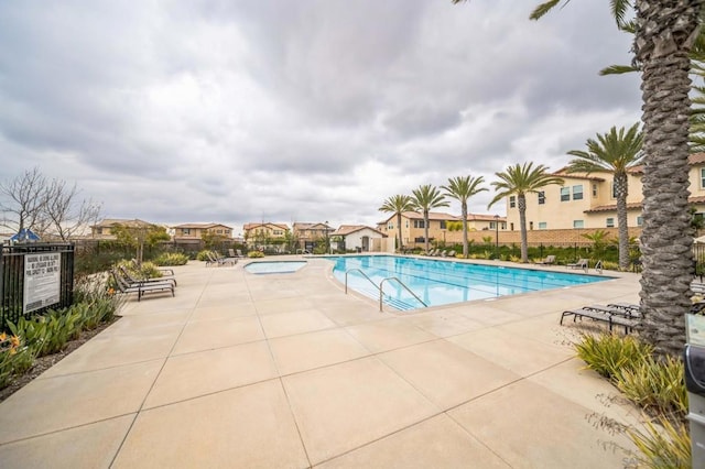 view of pool with a patio area