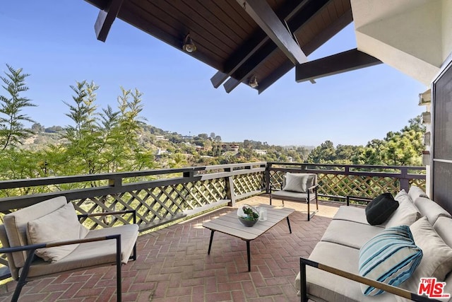 balcony with outdoor lounge area