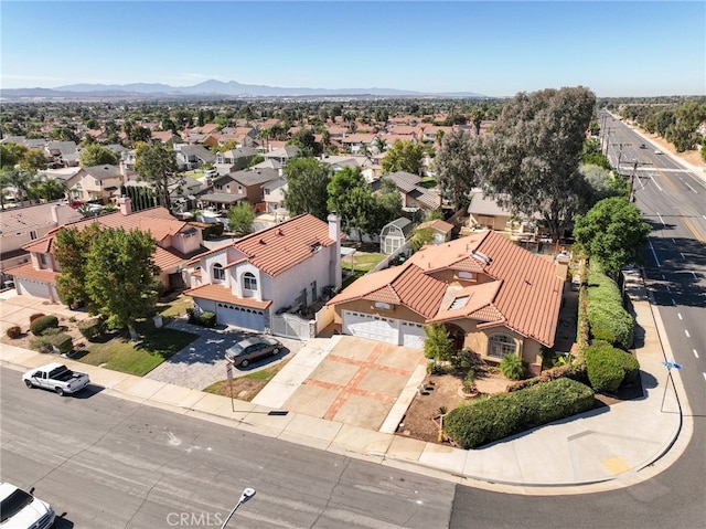 bird's eye view featuring a mountain view