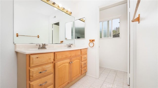 bathroom featuring vanity