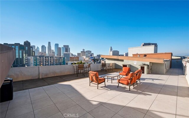 view of patio / terrace featuring a bar