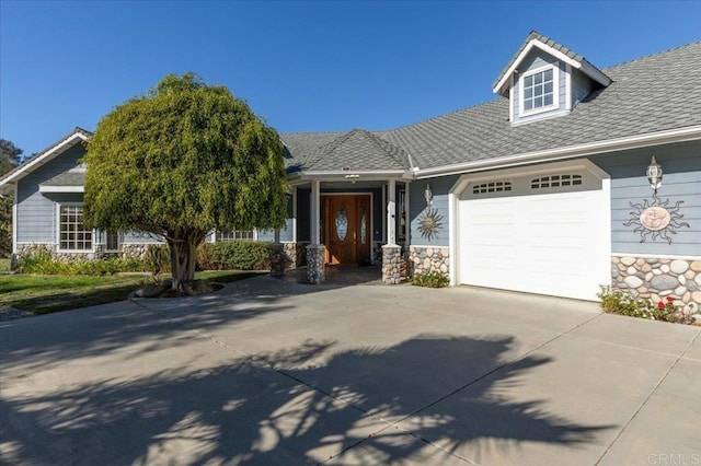 view of front of house featuring a garage