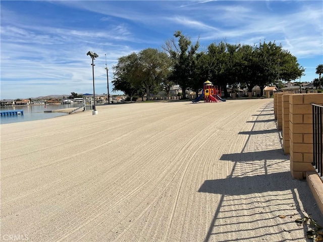 13165 Caspian Dr, Victorville, CA 92395 - view of community with playground community and a water view