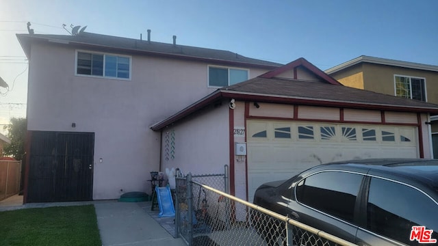 view of home's exterior featuring a garage