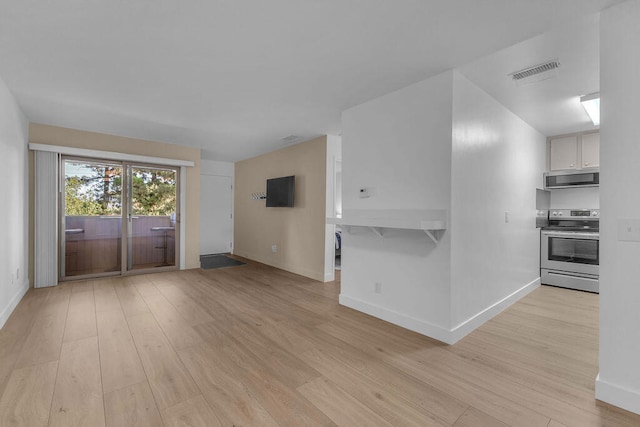 interior space featuring light hardwood / wood-style floors