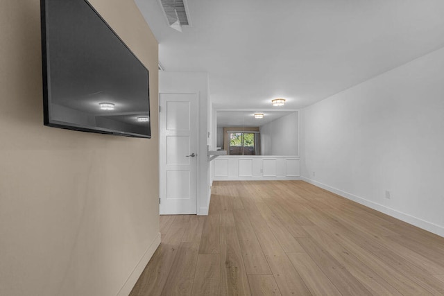 interior space with light wood-type flooring