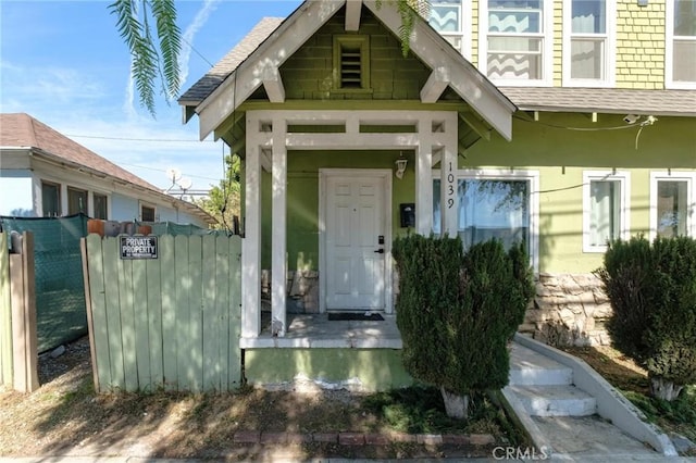 view of entrance to property