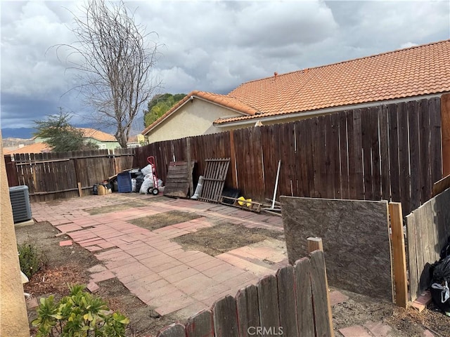 view of patio / terrace featuring central AC