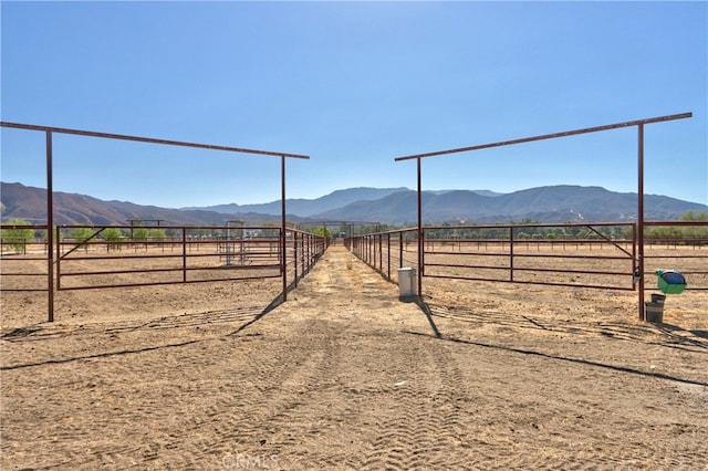 property view of mountains with a rural view