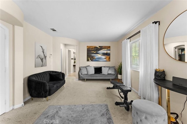 view of carpeted living room