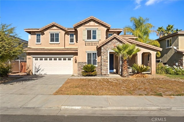 view of front facade with a garage